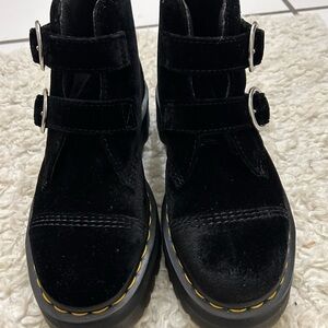 Dr. Martens Black Boots with Buckle Straps